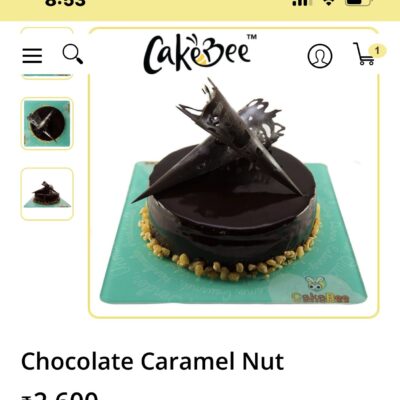2.5kg chocolate caramel delight .. eggless