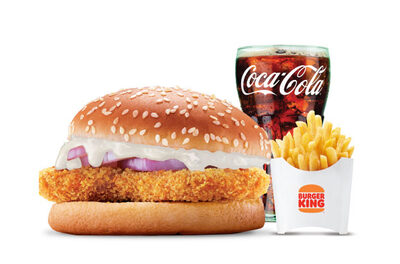 Crispy Chicken Burger + Fries + Coke (BK)