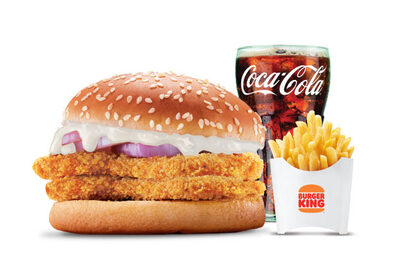 Crispy Chicken Double Patty + Fries + Coke (BK)