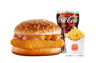 Veg Makhani Burger + Fries + Coke (BK)