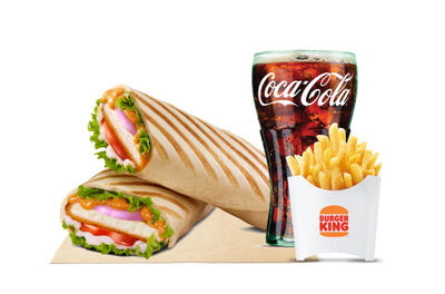 Paneer Royale Wrap + Fries + Coke (BK)